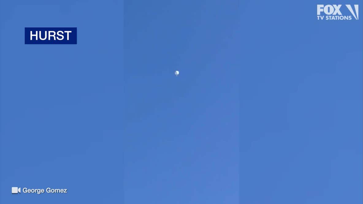 Balloon spotted floating over North Texas Monday
